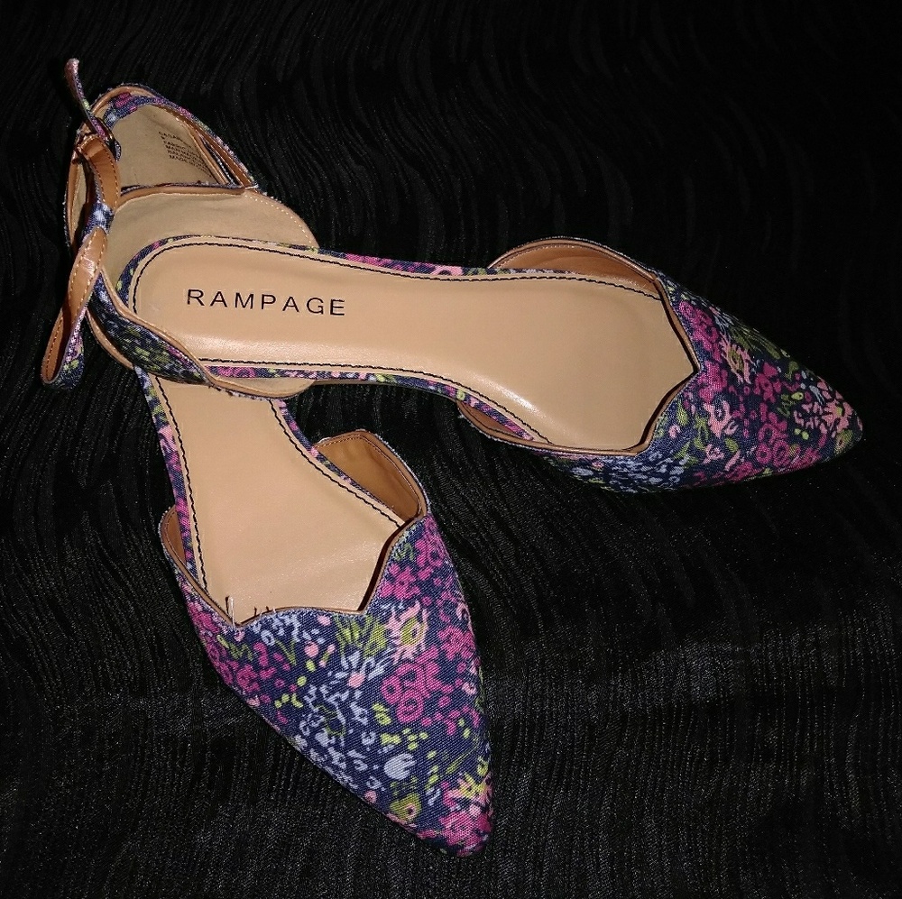 Rampage floral flats with ankle
